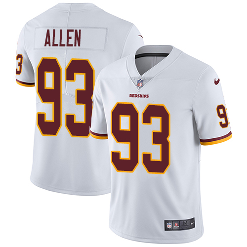 Nike Redskins #93 Jonathan Allen White Men's Stitched NFL Vapor Untouchable Limited Jersey - Click Image to Close